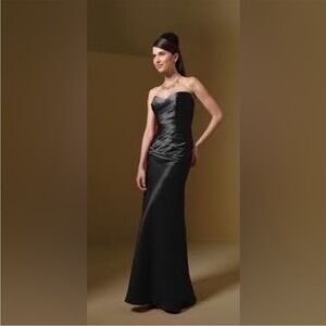 🖤ALFRED ANGELO • Black Strapless Satin Gown